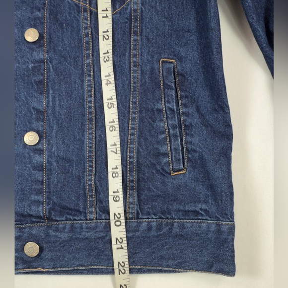 JOHNNY WAS Womens Desi Floral Embroidered Denim Jacket S Boho Cottagecore Roses - Picture 16 of 16